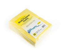 We Can Source It Lot de 50 chiffons de nettoyage antibactériens multi-usages Rouge/jaune/vert/bleu Taille moyenne Jaune