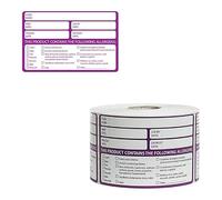 We Can Source It Ltd - 500 grands rouleaux d'étiquettes violettes de sécurité alimentaire allergènes - Étiquettes inscriptibles amovibles pour cuisines, restaurants, restauration, cafés et stockage