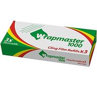 We Can Source It Ltd Wrapmaster 1000 Film étirable - 30 cm x 100 m - 3 rouleaux - Papier de cuisine de qualité supérieure pour la restauration professionnelle, la conservation des aliments et la