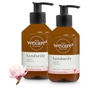 we:care² Lot de 2 savons pour les mains 250 ml au magnolia/bois de santal - Savon liquide durable et végétalien sans silicone, parabène et microplastique - Distributeur de savon liquide - Lavage à la