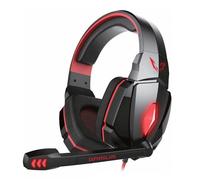 WE Casque micro filaire réglable – micro unidirectionnel pivotant, télécommande sur câble – Noir