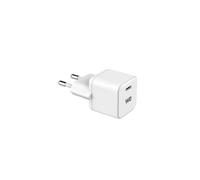 Chargeur secteur WE GaN 1 Port USB-C : 5V/3A, 9V/2.22A, 12V/1.67A, 20W, Compatible Power Delivery 3.0, format mini, coloris blanc