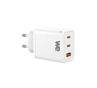 WE Chargeur Secteur GaN 2 Ports USB-C 1 Port USB - 65W - Coloris Blanc