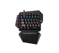 WE Gamium - Clavier Gamer Filaire Mécanique Format 1 Main - 35 Touches - 4 Touches Macro - Red Switch - Rétro-éclairage - Repose-Main - Câble 1,6M - Noir