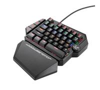WE Clavier gamer filaire Gamium – 35 touches 1-main, 4 macros, Red switch, rétroéclairage – Noir