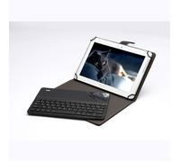 WE Coque Clavier Universel 9-11 pouces [AZERTY Français] Etui de Protection Housse en Similicuir avec Clavier Bluetooth 3.0 sans Fil