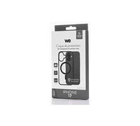 WE - Coque de protection pour téléphone portable - compatibilité avec MagSafe - caoutchouc - transparent (arrière), contour noir - pour Apple iPhone