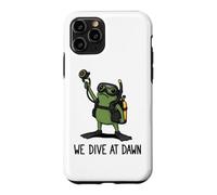 We Dive At Dawn Frog Funny Frog Meme Plongée Plongée Coque pour iPhone 11 Pro