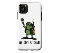 We Dive At Dawn Frog Funny Frog Meme Plongée Plongée Coque pour iPhone 11 Pro Max