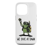 We Dive At Dawn Frog Funny Frog Meme Plongée Plongée Coque pour iPhone 13 Pro