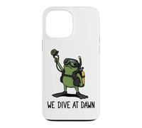 We Dive At Dawn Frog Funny Frog Meme Plongée Plongée Coque pour iPhone 13 Pro Max
