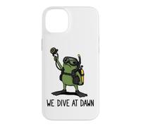 We Dive At Dawn Frog Funny Frog Meme Plongée Plongée Coque pour iPhone 14 Plus
