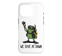 We Dive At Dawn Frog Funny Frog Meme Plongée Plongée Coque pour iPhone 16 Pro