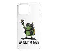 We Dive At Dawn Frog Funny Frog Meme Plongée Plongée Coque pour iPhone 16 Pro Max