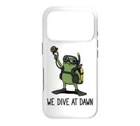 We Dive At Dawn Frog Funny Frog Meme Plongée Plongée Coque pour iPhone 17 Pro