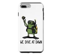 We Dive At Dawn Frog Funny Frog Meme Plongée Plongée Coque pour iPhone 7 Plus/8 Plus