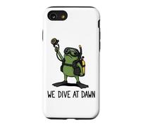 We Dive At Dawn Frog Funny Frog Meme Plongée Plongée Coque pour iPhone SE (2020) / 7/8