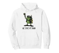 We Dive At Dawn Frog Funny Frog Meme Plongée Plongée Sweat à Capuche