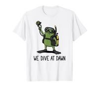We Dive At Dawn Frog Funny Frog Meme Plongée Plongée T-Shirt