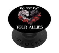 We Do Not Eat Allies Dragon Book Lover Dark Romance Smutty PopSockets PopGrip Adhésif