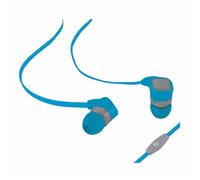 WE Ecouteurs avec micro - 1.20 m - jack 3.5 mm - 98dB - Bleu et gris
