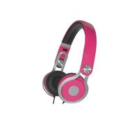 WE - Écouteurs - sur-oreille - filaire - jack 3,5mm - rose