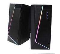 WE Enceinte PC 2.0 2 x 3W RMS Connexion Bluetooth, LED RGB Port USB, Jack stéréo 3.5 mm Interrupteur on/Off