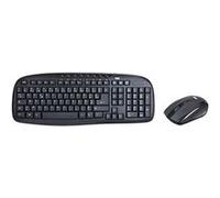 WE Kit clavier et souris sans fil Noir - Ergonomique, 8 touches multimédias, fonction sommeil