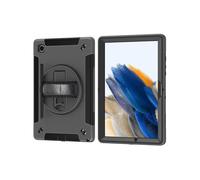 We Etui Antichocs Pour Samsung Galaxy Tab A8 10.5" (2021) Avec Poignée Rotative, Porte-Stylet, Protection Écran, Fonction Support, Bandoulière - Noir