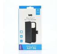 We Étui folio magnétique WE pour Galaxy A27 5G Noir