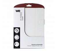 WE Etui Universel Tablettes 10"" Crochet- Blanc