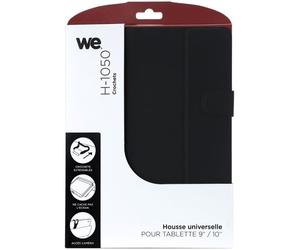 WE Etui Universel Tablettes 10"" Crochet- Noir