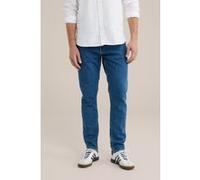 We Fashion 5-pocket Mid Waist Dark Blue Taille: W30L32 | Jeans droits Outlet | Homme | Bleu