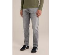 We Fashion 5-pocket Mid Waist Light Grey Taille: W28L30 | Jeans droits Outlet | Homme | Gris