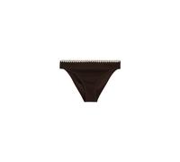 WE Fashion Bas de bikini crème / brun foncé, Taille XS-S