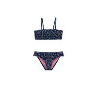 WE Fashion Bikini bleu foncé / jaune / rose clair / blanc, Taille 158-164