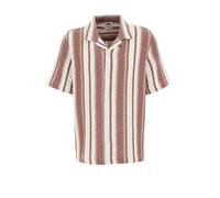 WE Fashion Chemise marron / blanc, Taille XS