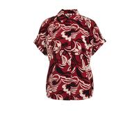 WE Fashion Chemisier beige / bordeaux / noir, Taille L