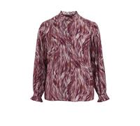 WE Fashion Chemisier gris / rouge rouille / bourgogne, Taille L