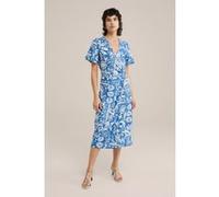 WE Fashion Robe bleu roi / blanc, Taille 34