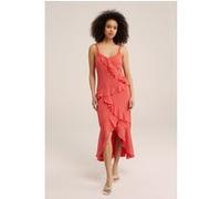 We Fashion Dress Mid Length Coral Pink Taille: XS | Robes Outlet | Femme | Orange