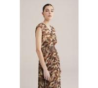 WE Fashion Robe-chemise beige / marron / brun foncé / moutarde, Taille 38