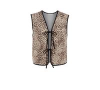 WE Fashion Gilet sable / beige foncé / noir, Taille XL