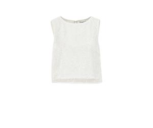 WE Fashion Haut argent / blanc, Taille XXL