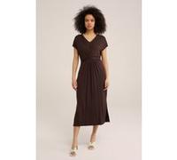 We Fashion Jurk Midi Dark Brown Taille: M | Robes Outlet | Femme | Marron