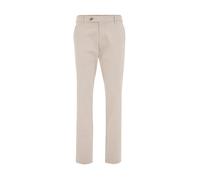 WE Fashion Pantalon chino camel / blanc, Taille 34