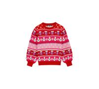 WE Fashion Pull-over violet / rose / rouge / blanc, Taille 170-176