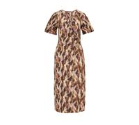 WE Fashion Robe jaune pastel / jaune foncé / magenta / noir, Taille 38