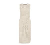 WE Fashion Robes en maille beige, Taille L