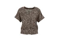WE Fashion T-shirt beige / noisette / noir, Taille L